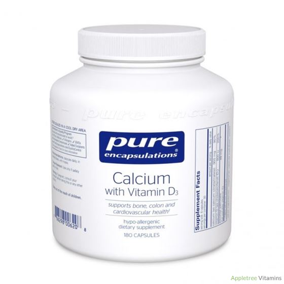 Pure Encapsulation Calcium with Vitamin D3 180c