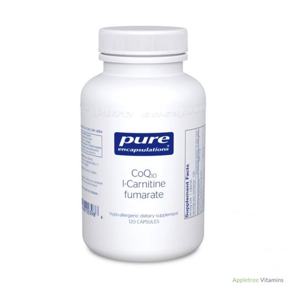 Pure Encapsulation CoQ10 l-Carnitine Fumarate 120c